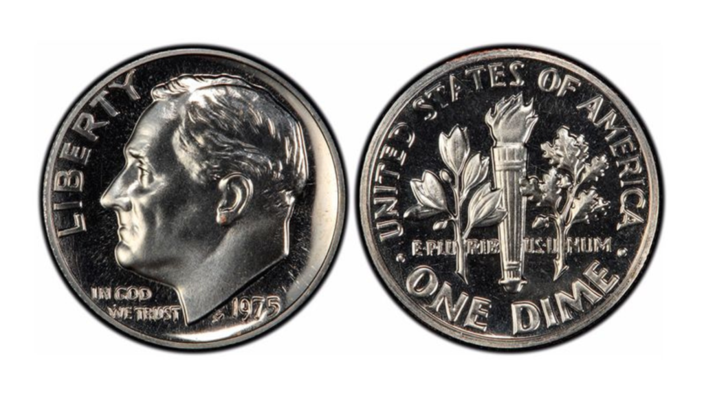 1975 No-S Proof Roosevelt Dime