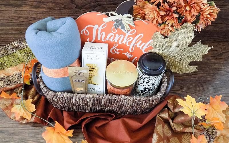 An image of your basket full of Thanksgiving gifts