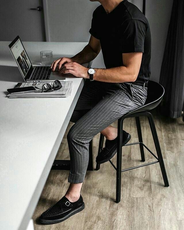 An image of a man typing