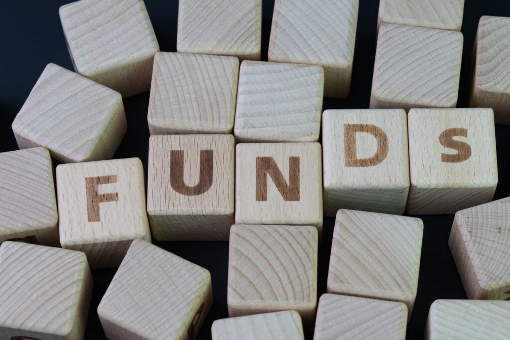 An image of blocks and the word “ fund” written  on them