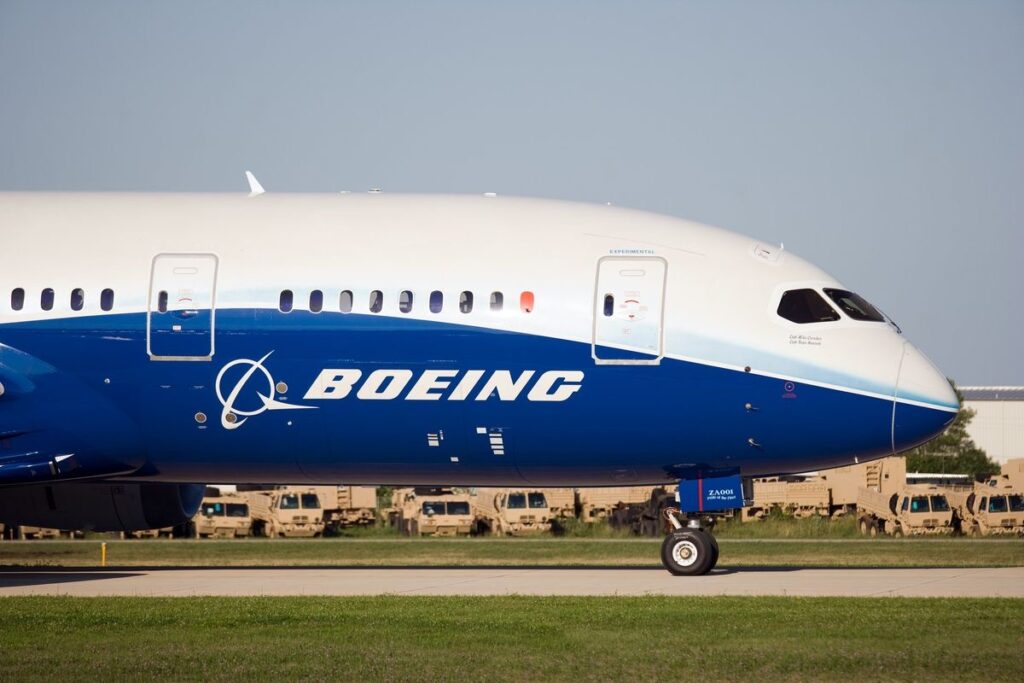 An image of a Boeing airplane