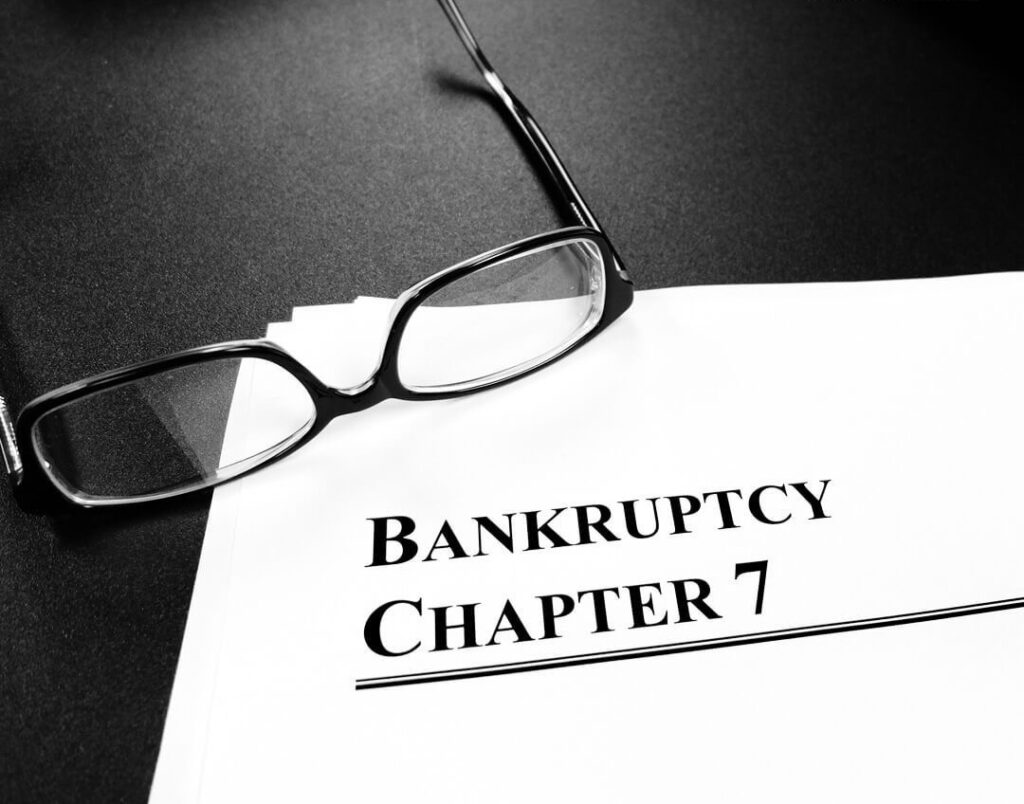 An image showing Chapter 7 bankruptcy files