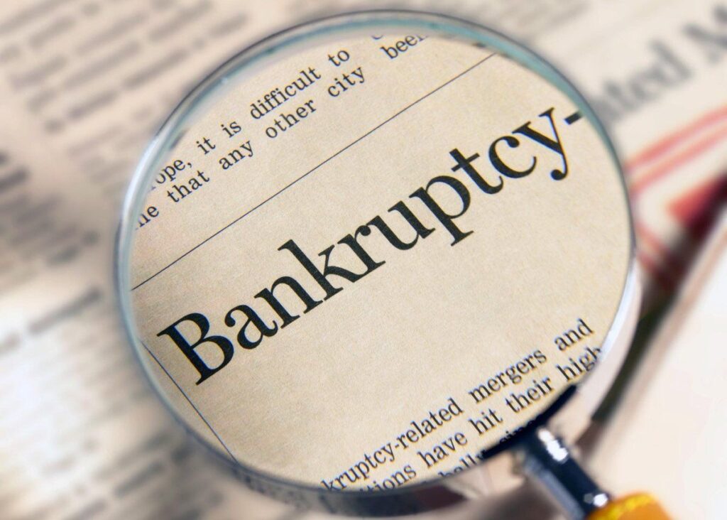 An image showing the word bankruptcy