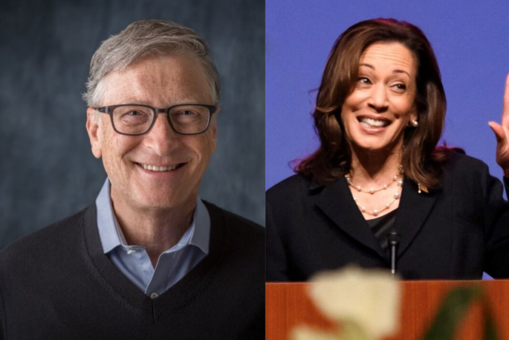 An image of Kamala Harris and Bill Gates