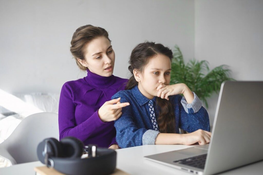 A woman and her teen daughter