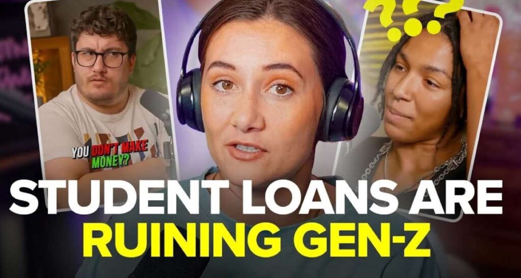 A poster about the impact of student loans on Gen Zs