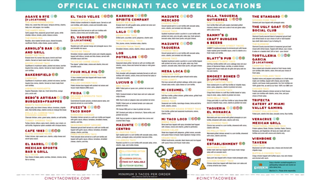 Official Cincinnati Taco Week 2024 Locations