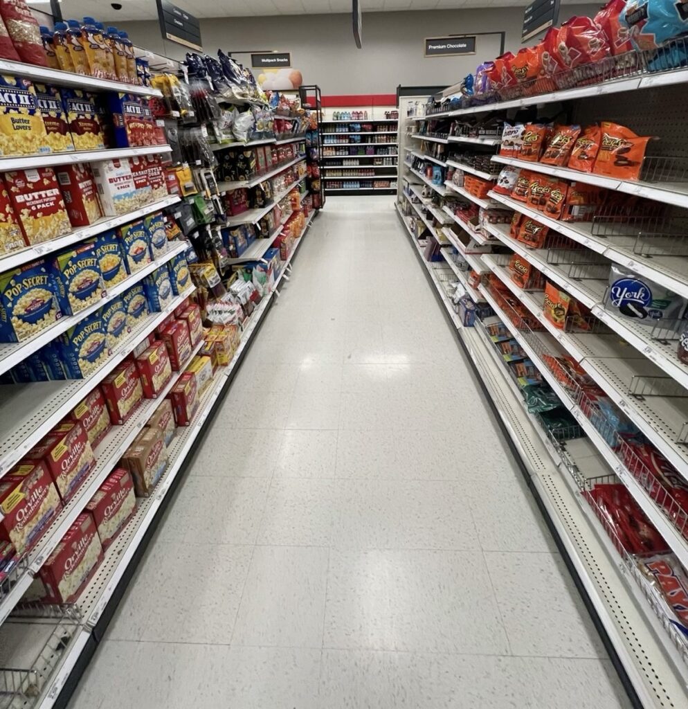 An image of the interior of a store