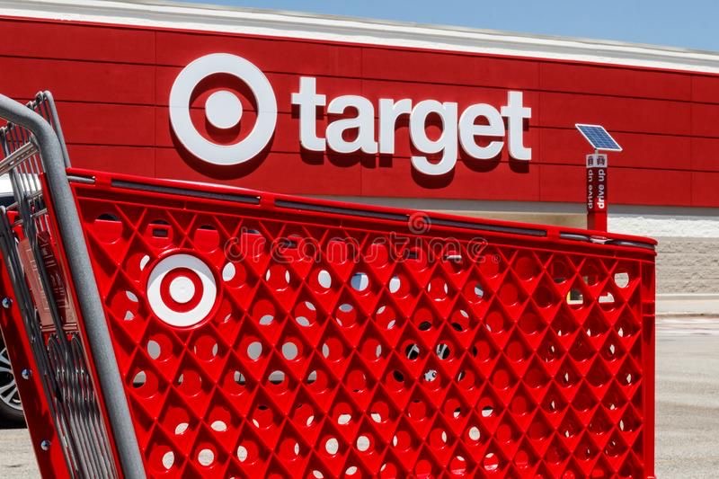 An image of a target cart in front of a target store