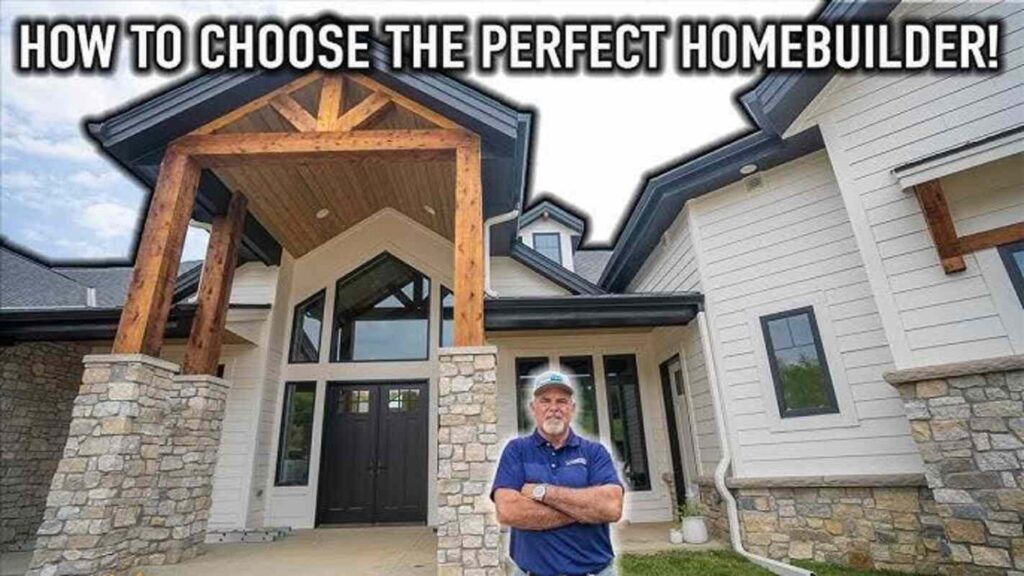 A man standing in front a newly completed home