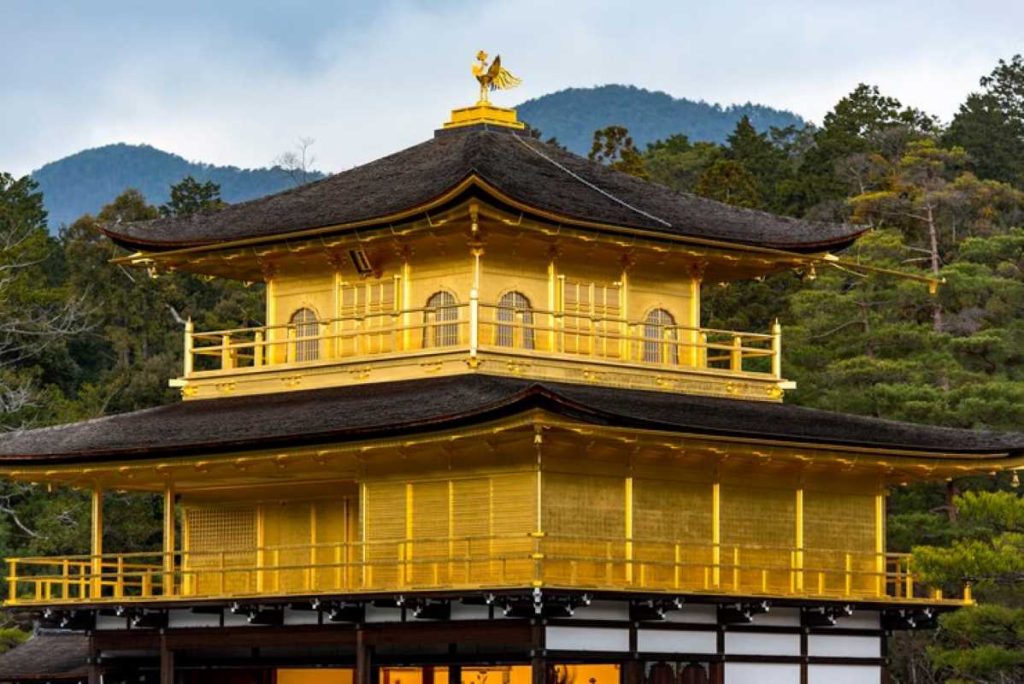 Golden Pavilion, Kinkakuji Temple in Kyoto in Japan