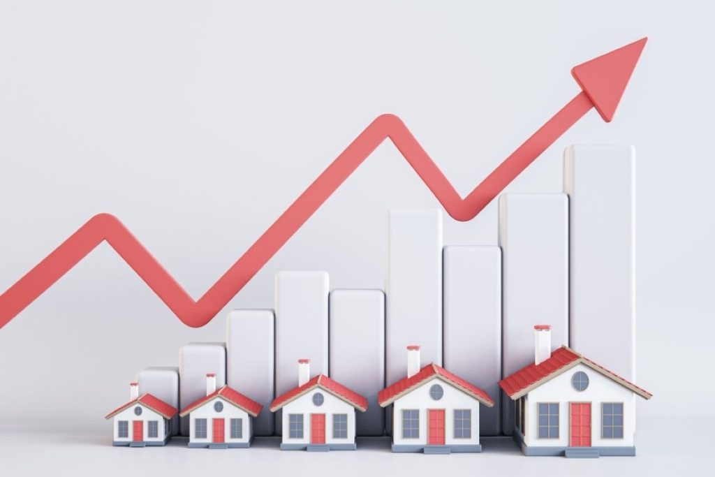 Clipart showing housing markets experiencing significant growth